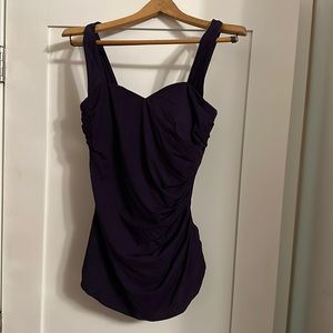 Lands End Purple One-Piece Swimsuit